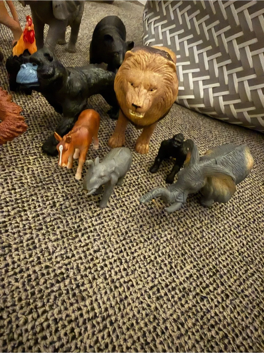 Assorted Small Pets Animal Toy Set - Brown Tiger Black Figures